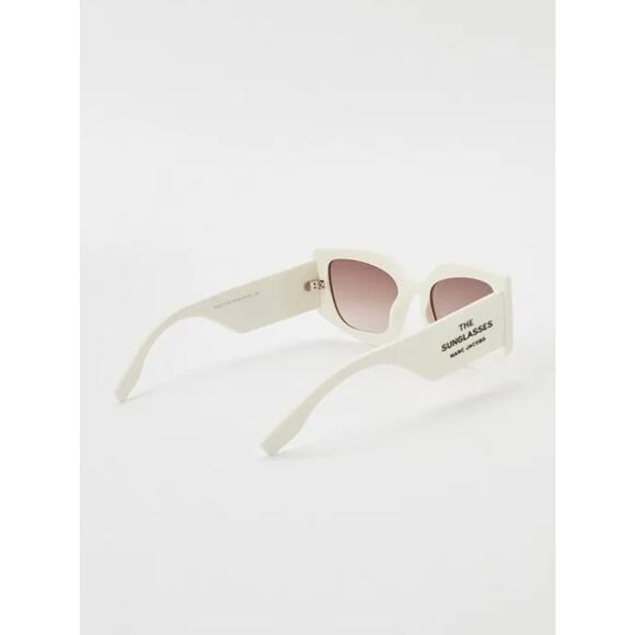 NEW!! Marc Jacobs MARC774/S SZJHA White Frame Cat Eye Sunglasses Authentic